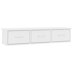 

Vidaxl Wall-mounted Drawer Shelf White 88x26x18.5 Cm Chipboard