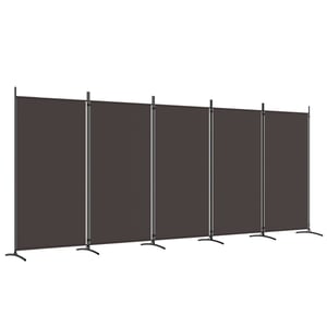 

vidaXL 5-Panel Room Divider Brown 433x180 cm Fabric