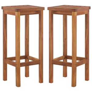 

Vidaxl Bar Chairs 2 Pcs Solid Acacia Wood