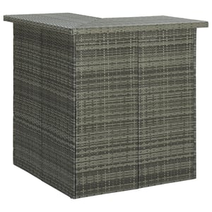 

Vidaxl Corner Bar Table Grey 100x50x105 Cm Poly Rattan