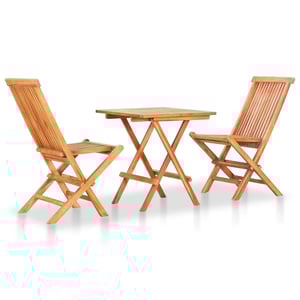

vidaXL 3 Piece Folding Bistro Set Solid Teak Wood