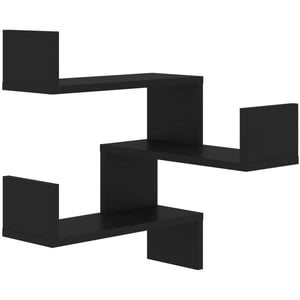 

Vidaxl Wall Corner Shelf Black 40x40x50 Cm Chipboard