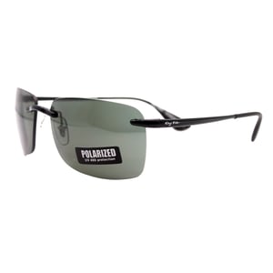 Ray Polo Sunglasses Tr163 C01 Size 60 Black Rectanguler Polarized Unisex