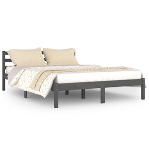 

vidaXL Day Bed Solid Wood Pine 140x200 cm Double Grey