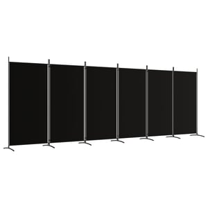 

vidaXL 6-Panel Room Divider Black 520x180 cm Fabric