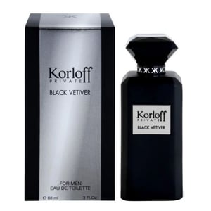 Korloff Private Black Vetiver Perfume For Men 88ml Eau de Toilette