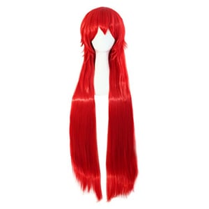 MapofBeauty Red Long 80Cm Straight Costume Party Cosplay Wig