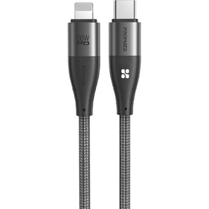 Promate USB-C To Lightning Cable 1.2m Grey
