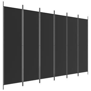 

vidaXL 6-Panel Room Divider Black 300x200 cm Fabric