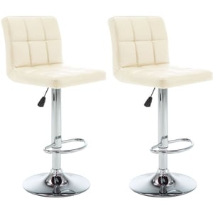 

Vidaxl Bar Stools 2 Pcs Cream Faux Leather