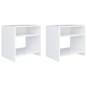 

vidaXL Bedside Cabinets 2 pcs White 40x30x40 cm Engineered Wood