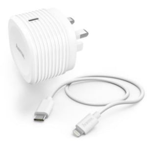 Hama Wall Charger 20W White With USB Type-C To Lightning Cable