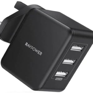 Ravpower 30W 3-Port Wall Charger Black