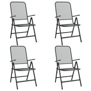 

Vidaxl Folding Garden Chairs 4 Pcs Expanded Metal Mesh Anthracite