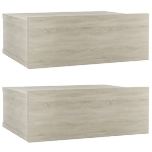 

vidaXL Floating Nightstands 2 pcs Sonoma Oak 40x30x15 cm Engineered Wood