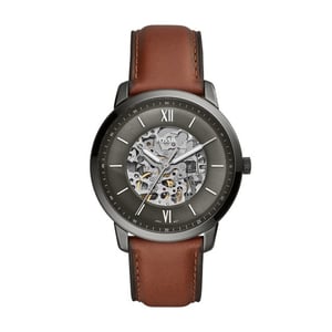 Fossil Men's Automatic Watch, Analog Display And Leather Strap - Me3161