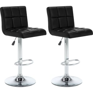 

Vidaxl Bar Stools 2 Pcs Black Faux Leather