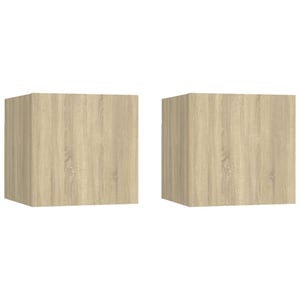 

vidaXL Bedside Cabinets 2 pcs Sonoma Oak 30.5x30x30 cm Engineered Wood