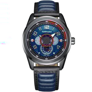 Tornado Men's Chronograph Blue Dial Watch - T20105-blll