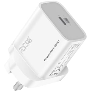 Promate Power Delivery Wall Charger 15cm White