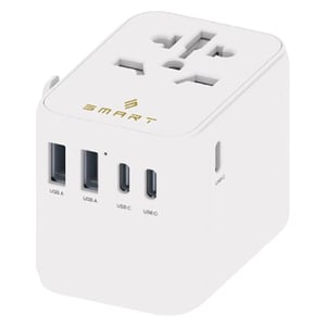 Smart Premium International Travel Adapter White