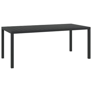 

vidaXL Garden Table Black 185x90x74 cm Aluminium and WPC