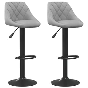 

Vidaxl Bar Stools 2 Pcs Light Grey Velvet