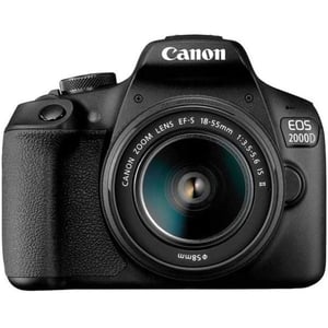 Canon EOS 2000D Digital SLR Camera Body Black + 18-55mm DCIIIKit + EF 50MM 1.8 STM Lens
