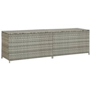 

Vidaxl Garden Storage Box Poly Rattan 200x50x60 Cm Grey