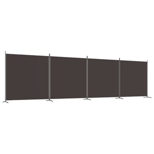 

vidaXL 4-Panel Room Divider Brown 698x180 cm Fabric