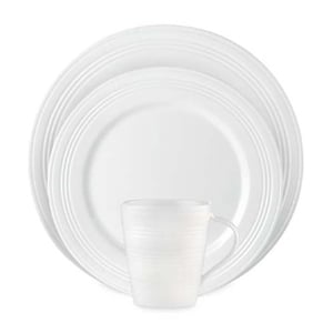 Lenox Tin Can Alley 4 Degrees 12-Piece Dinnerware Set, Service For 4, White - L-100
