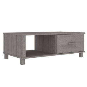 

vidaXL Coffee Table HAMAR Light Grey 100x55x35 cm Solid Wood Pine