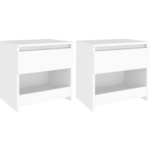 

Vidaxl Bedside Cabinets 2 Pcs White 40x30x39 Cm Chipboard