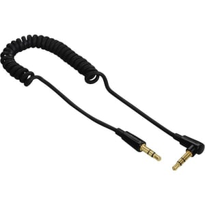 Hama Flexi-Slim Coiled Cord Stereo 3.5mm Cable 1.5m Black