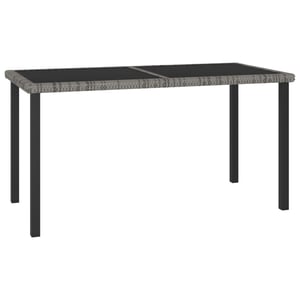 

Vidaxl Garden Dining Table Grey 140x70x73 Cm Poly Rattan