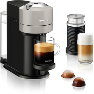 Nespresso GCV1 Vertuo Next Coffee Machine GCV1-SI-BU + Aeroccino Black