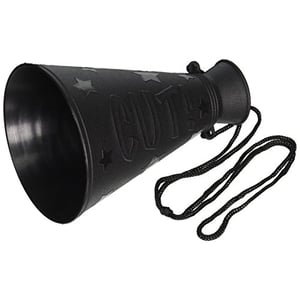 Beistle Action Cut Megaphone Awards Night Decorations, Costume Accessory, Party Prop, 6", Black
