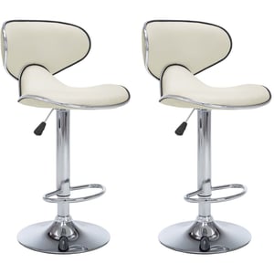 

Vidaxl Bar Stools 2 Pcs Cream Faux Leather