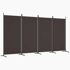 

vidaXL 4-Panel Room Divider Brown 346x180 cm Fabric