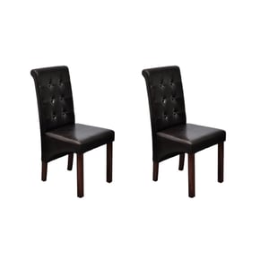 

vidaXL Dining Chairs 2 pcs Brown Faux Leather
