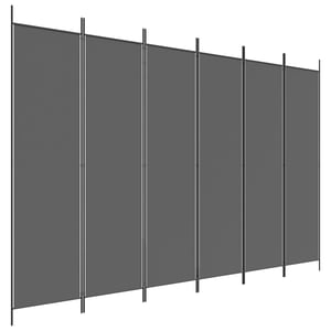 

vidaXL 6-Panel Room Divider Anthracite 300x200 cm Fabric