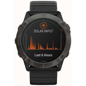 Garmin 010-02157-21 Fenix 6X Pro Solar Smartwatch Titanium Carbon Grey