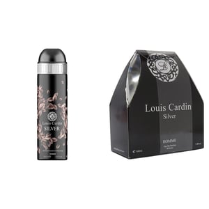 Louis Cardin Bundle Offer Of Silver EDP Perfume 100ml & Deodorant 200ml For Men