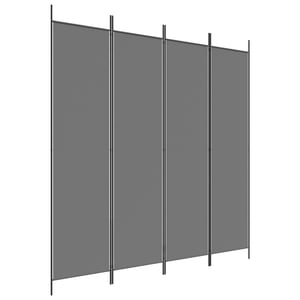 

vidaXL 4-Panel Room Divider Anthracite 200x200 cm Fabric