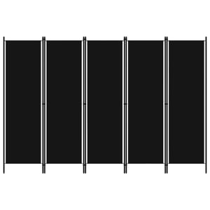 

Vidaxl 5-panel Room Divider Black 250x180 Cm