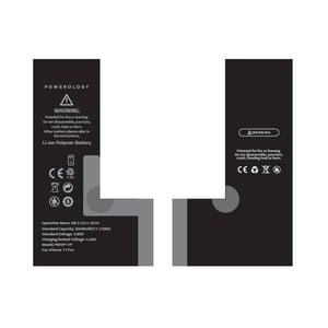 Powerology Li-ion Polymer Phone Battery 2658mAh / 10.10Wh for iPhone Xs-Black