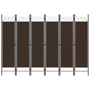 

Vidaxl 6-panel Room Divider Brown 240x180 Cm