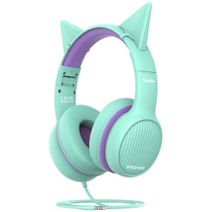 Promate Simba Wired On Ear Headset Emerald Green
