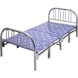 

Metal Folding Bed, Blue - 190(l) X 90(w) X 70(h) Cm