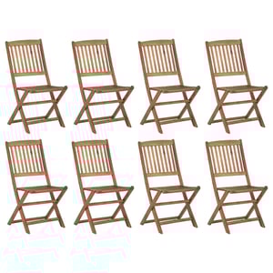 

vidaXL Folding Outdoor Chairs 8 pcs Solid Acacia Wood